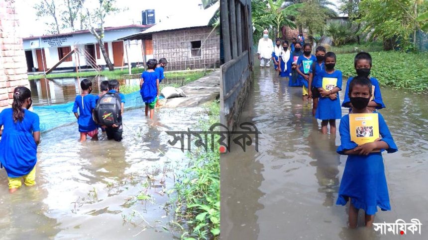 6 নাটোরে কৃত্রিম জলাবদ্ধতায় বাধাগ্রস্থ শিক্ষা কার্যক্রম