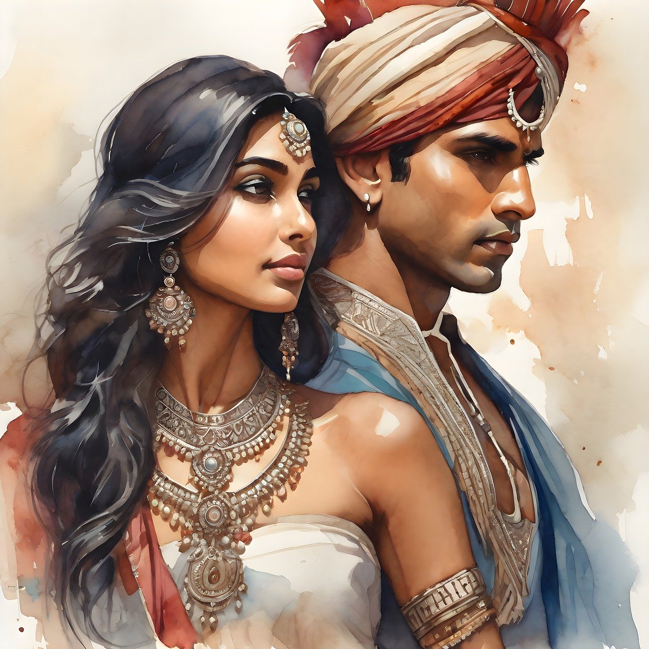 ai generated, couple, indian