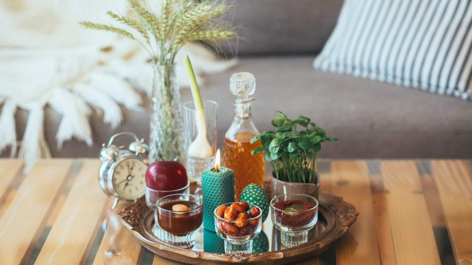 a tray that has some drinks on it